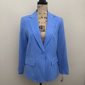 Pendleton Virgin Wool Blue Blazer Jacket Size 12 Petite